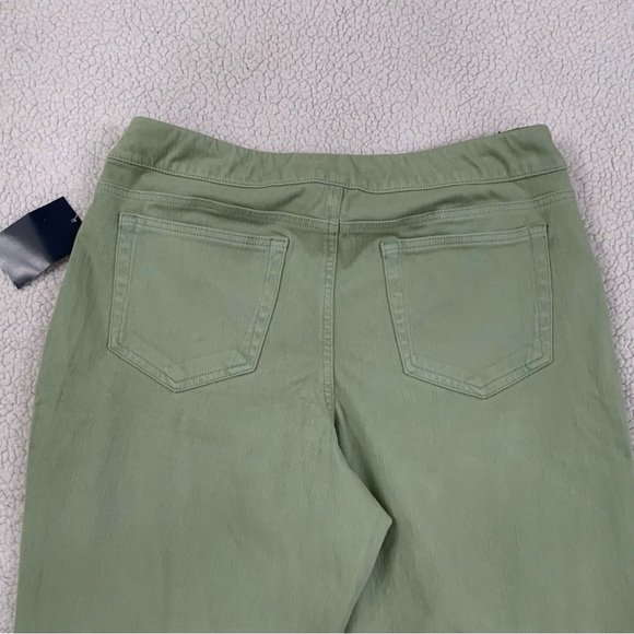 Coldwater Creek ShapeMe Classic Jeans 16P High-Rise Straight Leg Agave Green New - Picture 7 of 15